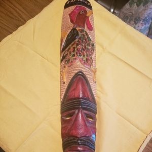 Hand Carved and Painted Woodn Mask Jamaica